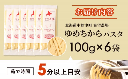 北海道中標津町産「ゆめちから」パスタ×6袋