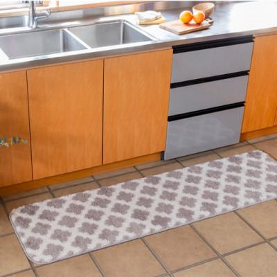 ふるさと納税 海南市 コスモトロンで作った人気のモロッカン柄吸水速乾キッチンマット縦50cm×横270cmベージュ