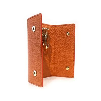 ふるさと納税 豊岡市 豊岡財布 三つ折りキーケース  ドイツ製高級皮革使用 オレンジ |  | 03
