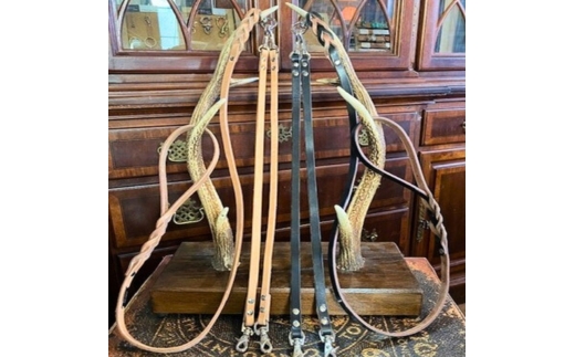 「13ｍｍ幅」 本革 ベンズ の多頭引き リードセット 黒