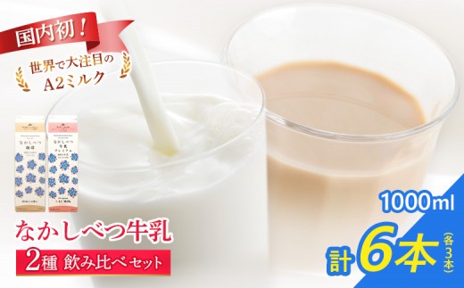 
                  なかしべつ珈琲・プレミアム 各種３本計６本セット | 牛乳 ミルク コーヒー牛乳 コーヒー 珈琲 a2ミルク a2牛乳 A2 乳製品 乳飲料 健康 朝食 高栄養 国産 お取り寄せ ふるさと納税 北海道 中標津町 中標津【14031AA0101】
                