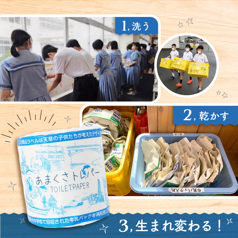 S180-001_小中学校の牛乳パックを再利用した「あまくさトレパー」