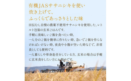 令和5年産 有機ササニシキ玄米ごはん 160g × 40個