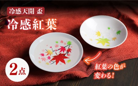【美濃焼】温度で変化する酒器 白平盃ペアセット 『冷感紅葉』【丸モ高木陶器】食器 おしゃれ   [TBA009]