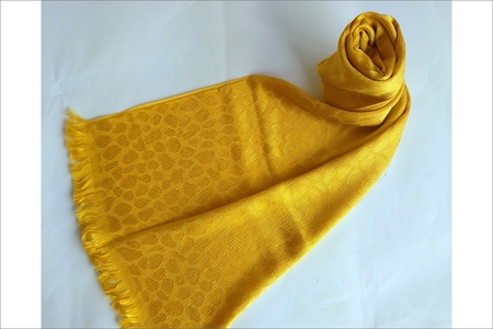 丹後ちりめんシルクストール・イエロー｜ストール