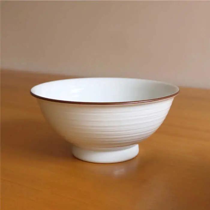 【白山陶器】【定番のシリーズ】白磁千段 6寸反りめん丼 2ピースセット 食器 皿 【波佐見焼】[TA115] 波佐見焼