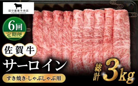 【全6回定期便】佐賀牛 サーロイン スライス 500g [HBH019] 牛肉 スライス 牛肉スライス 牛肉 牛肉スライス 牛肉 スライス 牛肉スライス