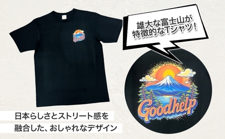 GOODHELP Mt.Fuji T-shirt black  Tシャツ 半袖 洋服 ファッション ストリート ストリート感 ユニセックス スリーブTシャツ ティーシャツ ストリートカルチャー ブラッ