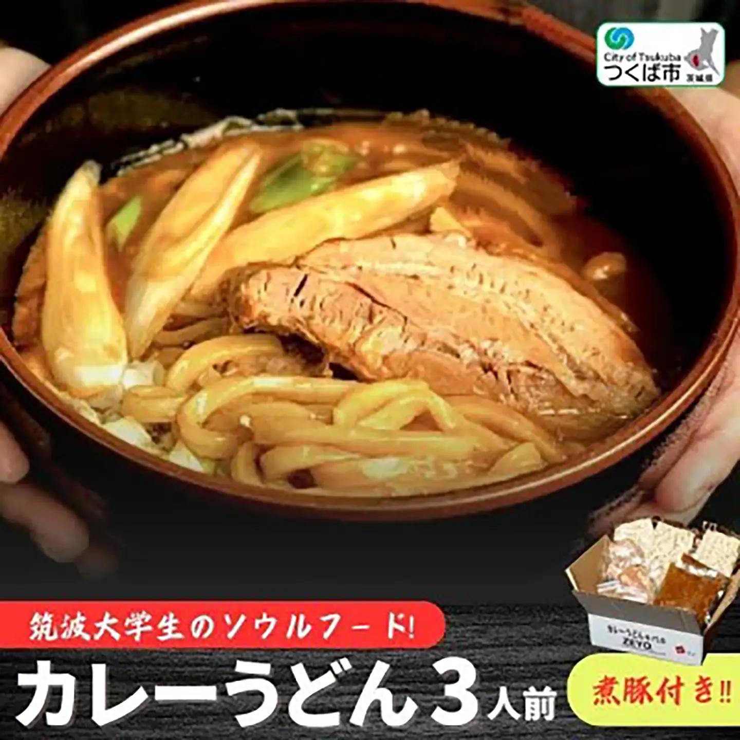 カレーうどん ZEYO.のカレーうどん 3人前 煮豚付