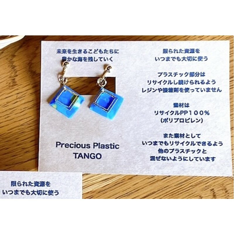 【ふるさと納税】Precious Plastic イヤリング 雑貨 手作り ハンドメイド ファッション SDGs ビーチクリーン おしゃれ ふるさと納税 アクセサリー