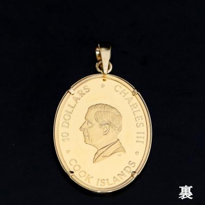 ふるさと納税 山梨市 K24純金ホースコイン1.5g【オーバル】ペンダントヘッド |  | 02