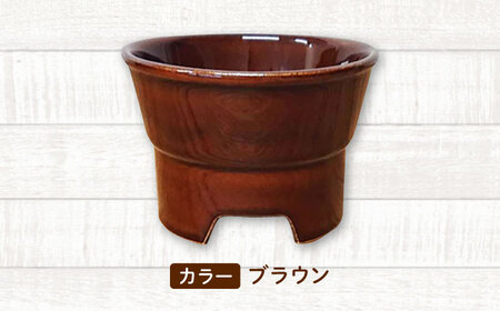 美濃焼　陶器製ペット用フードボウル【丸高台フードボウル (S/ブラウン)pet96】【1427388】