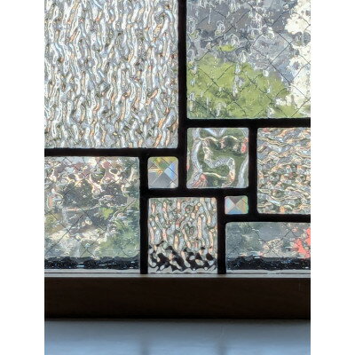 【ふるさと納税】ステンドグラスのセミオーダーパネル(四角・クリアー)【1679708】