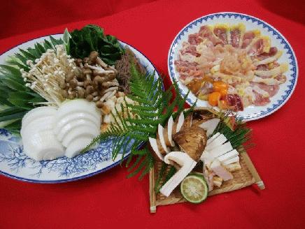 [先行予約]数量限定 京都・亀岡の特上シャモ すき焼き と『丹波松茸』セット 2～3人前（柚子しょうゆ付）＜丹波四季菜料理 宮本屋＞｜シャモ 松茸 丹波松茸 天然松茸　※10月中に順次発送予定　※配送