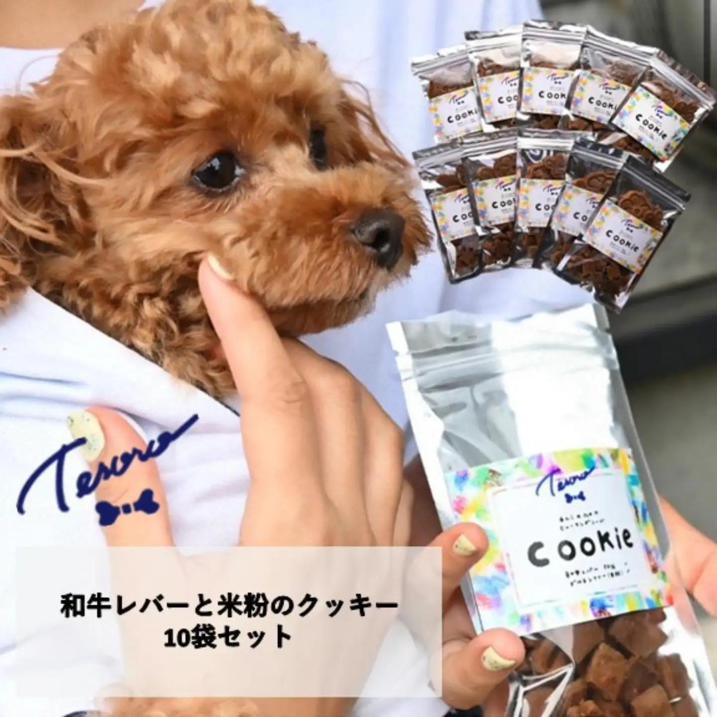 【Tesoro】わんこ用／和牛レバー米粉のクッキー　10袋入り　クッキー