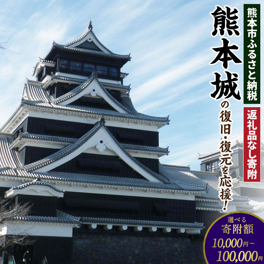 【ふるさと納税】＜ R8年熊本地震復興支援 ＞＜選べる寄附額＞【返礼品なし】熊本城の復旧・復元を応援！ 復興城主 10,000円～100,000円 熊本県熊本市 寄附のみ 寄附 寄付 支援 応援 熊本城 お城 城 復旧 復元 復興支援 熊本県 熊本市