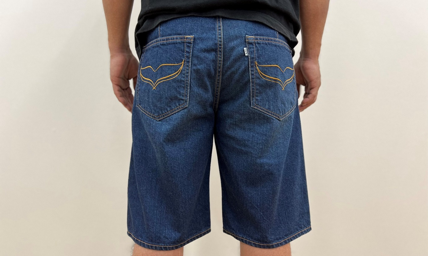 
［1051］isaデニムハーフパンツ　men's　Lサイズ
