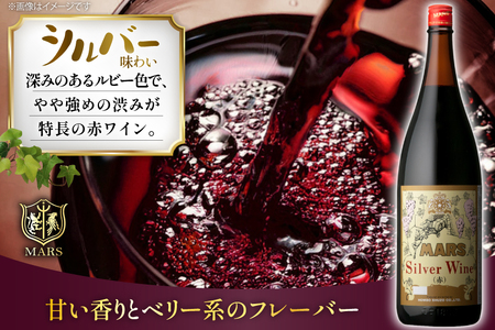 ワイン 赤 白 一升瓶 シルバー 1.8L 2本 | ぶどうジュース 500ml 2本 セット
