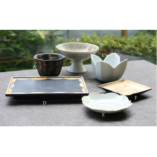 A40-294 有田焼 Japanese Modern 和モダン 6点セット まるふく 和食器 お魚のお皿 デザートカップ 小鉢 小皿 シンプル_イメージ5