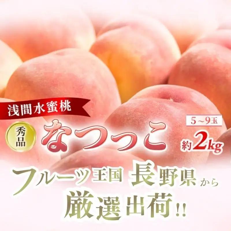 桃 なつっこ 秀品 約2kg 5～9玉 果物 桃 フルーツ
