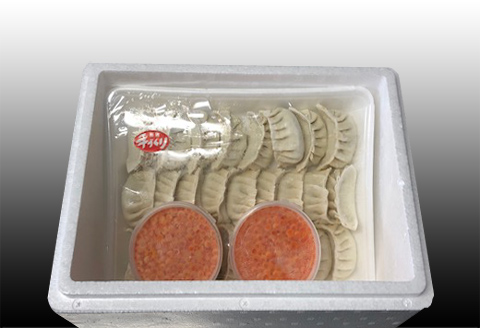 餃子25個×2P、いくら醤油漬け100g×2Ｐ B-76015