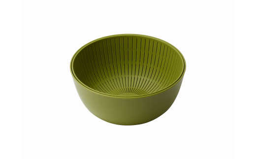 米とぎにも使える ザル ボウル グリーン ／ キッチン用品 調理器具 耐熱 電子レンジ対応 食洗機対応 ライクイット like-it 奈良県 葛城市【like029】_イメージ3