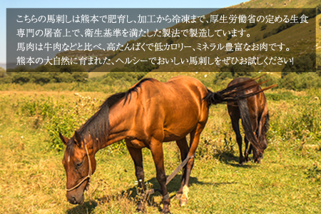 熊本肥育 特撰 霜降り 馬刺し 150g 馬刺専用醤油150ml×1本 刺身 肉のみやべ 熊本県御船町《90日以内に出荷予定(土日祝除く)》 贈答用 ギフト