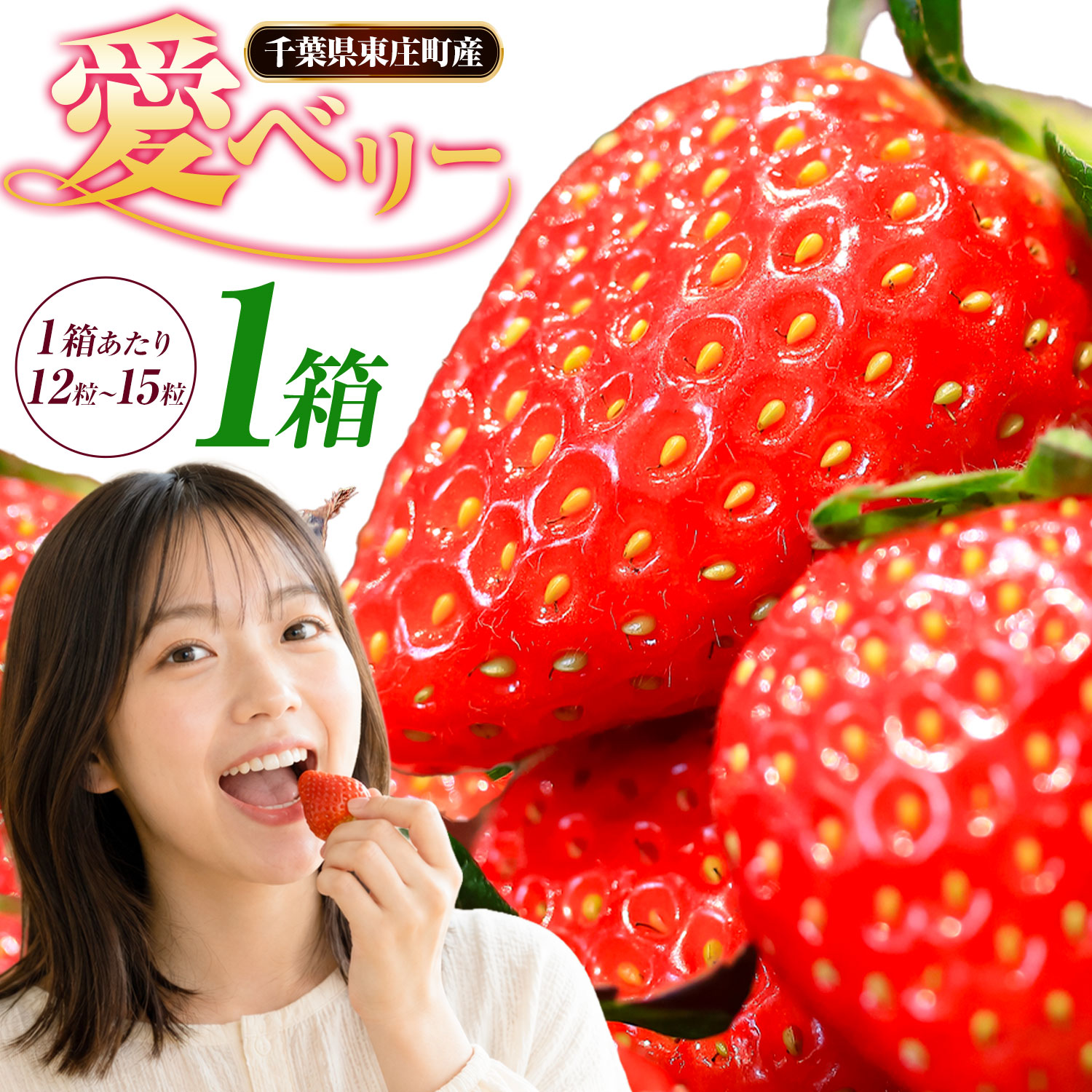 いちご アイベリー 愛ベリー 1箱 多田いちご園《1月中旬-3月上旬頃出荷予定》千葉県 東庄町 大粒12粒～15粒入り甘い いちご 苺 イチゴ 果物 フルーツ---tonosho_tie_1_1p---