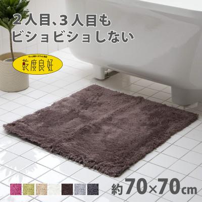 ふるさと納税 海南市 乾度良好 Dナチュレ バスマット 約70×70cm ブラウン 吸水速乾 裏面すべり止め加工