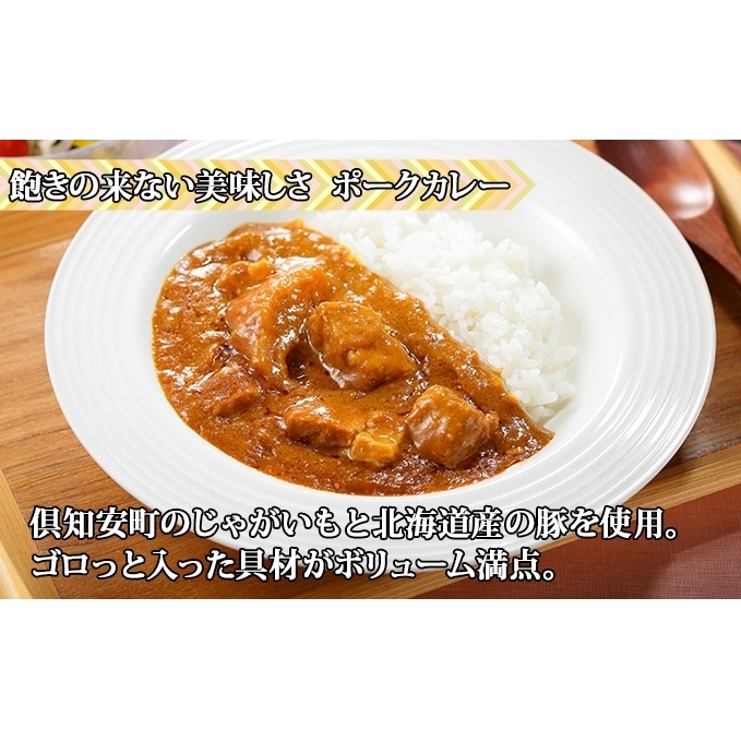 北海道 倶知安 カレー 3種 食べ比べ セット 計3個 中辛 スープカレー ビーフ ポーク 牛すじ カレー 詰め合わせ じゃがいも 牛 牛肉 豚肉 業務用 レトルトカレー _イメージ3