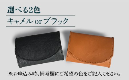 牛革 カード入れ付きコインケースEBG009]  ハンドメイド 小銭入れ 多機能 革小物
