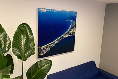 【インテリア 雑貨】思い出の写真で作る丹後ちりめん特大ファブリックパネル　サイズ：約90cm×90cm