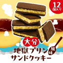 【ふるさと納税】新食感 スイーツ 地獄 プリン風味 チョコ サンド クッキー 12個入り お菓子 カラメルクッキー グルメ おやつ ギフト 贈答 箱入り お土産 小分け のし対応可 食品 食べ物 宝物産 お取り寄せ 大分県 別府市 送料無料