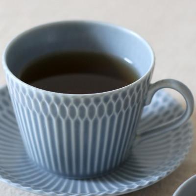 ふるさと納税 瑞浪市 【2枚SET】美濃焼 さざなみ 8.5カフェカップ ブルーグレー 200cc |  | 02