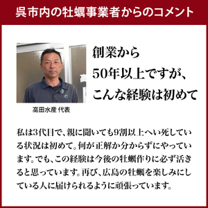 呉市養殖かき事業者支援寄附金　ku000-003-5-r