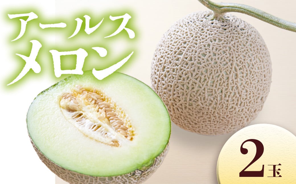 
            アールスメロン　2玉　＜2025年8月中旬～9月上旬発送予定＞　メロン  青肉 果物 フルーツ  期間限定 数量限定
          