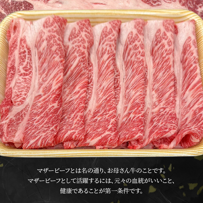 奄美マザービーフ　肩ローススライス - 牛肉 奄美マザービーフ 肩ロース スライス 鹿児島黒牛 マザービーフ すき焼き しゃぶしゃぶ 国産 内閣総理大臣賞受賞 お取り寄せグルメ-1001