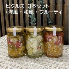 和泉市産美菜ピクルス3点セット(和風、洋風、フルーティ)