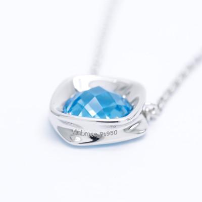 ふるさと納税 山梨県 Pt ブルートパーズ ペンダント(ブルーホール) |  | 01