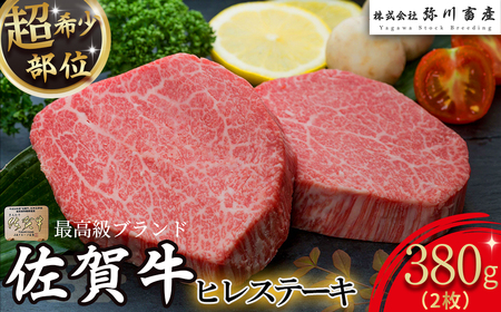 ZD3x3 佐賀牛 ヒレステーキ 合計380g (2枚) ヒレ肉 ヒレ ステーキ 国産牛 和牛 ブランド牛 牛肉 肉 高級 人気 おすすめ 佐賀県 太良町