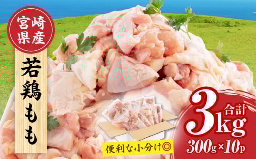 【2025年10月発送】宮崎県産 若鶏もも肉 300g×10P 計3kg_M241-001-oct