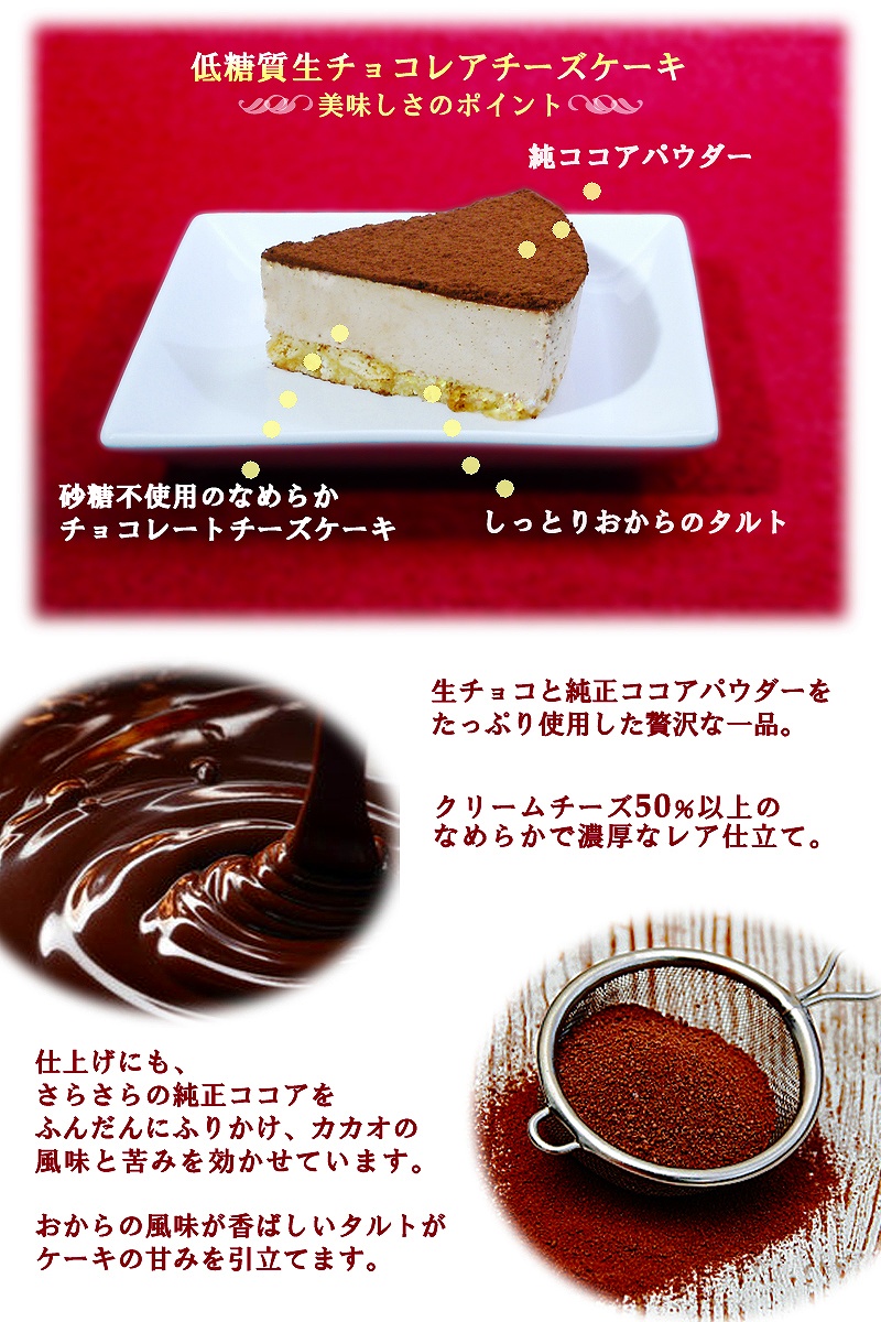 【エニシダ】糖質75％カット 低糖質生チョコレアチーズケーキ