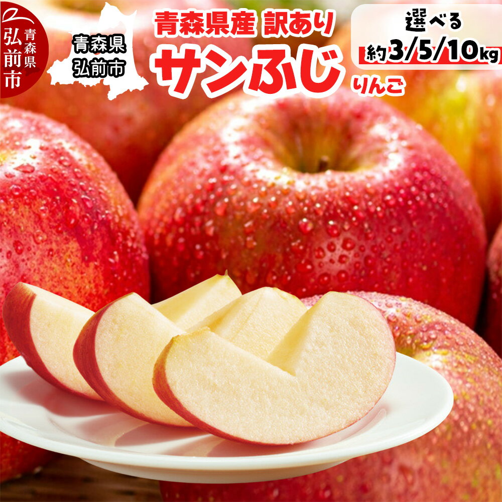 【ふるさと納税】【25年11月〜発送】りんご【訳あり ご家庭用】サンふじ【選べるキロ数：3kg 5kg 10kg】青森県産 青森 果物 フルーツ 林檎 リンゴ くだもの