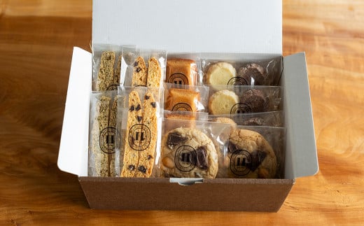 焼き菓子セット 5種 12個（ビスコッティ2種、バターサブレ、フィナンシェ、チャンククッキー）詰め合わせ【HORO JIRUSHI】焼菓子 クッキー サブレ セット ギフト 洋菓子 手作り 下呂市