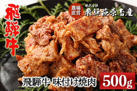 【冷凍】飛騨牛 味付け焼肉　500g（4等級以上）牛肉 国産 ブランド牛【22-12】