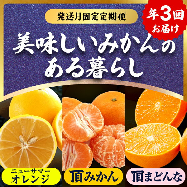 【ふるさと納税】【発送月固定定期便】美味しい柑橘【みかん・まどんな・ニューサマーオレンジ】【G31-44】全3回_【4058606】 YWTAC033