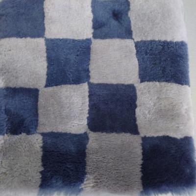 ふるさと納税 桜井市 【ブルー】ムートンクッション Sサイズ(40×40cm　毛長:25mm)3枚 |  | 02