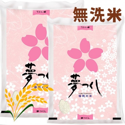 【令和7年産】福岡県産ブランド米「夢つくし」無洗米　計10kg(岡垣町)【1292925】
