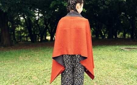 ストール CLEMATIS 接結カラフルストール ( 折り返しポケット・レッド・Fサイズ ) | レディース メンズ おしゃれ シンプル マフラー 秋冬 秋 冬 プレゼント ギフト 新潟県 五泉市 株