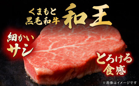 くまもと黒毛和牛 ｢和王｣ ヒレステーキ 計約320g (約160g×2枚) / 牛肉 和王 黒毛和牛 肉 ヒレ ひれ 希少部位 熊本県 菊陽町【菊池地域農業協同組合】[BHBQ004]